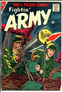 Fightin' Army #26-1958-.50 Caliber machine gun-Teddy Roosevelt-San Juan Hill-VG