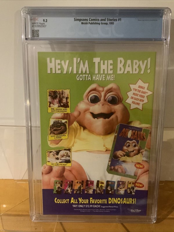 Simpsons Comics and Stories 1 Collector's Edition CGC 9.2 1st Simpsons in comics