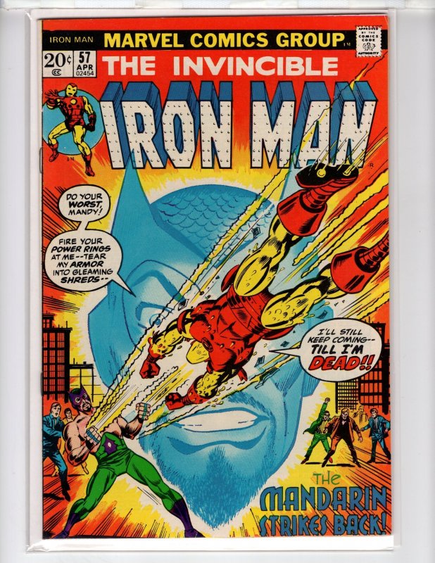 Iron Man #57 (1973) Mandarin! High Grade! / BC-CR400-NSC•NCA12