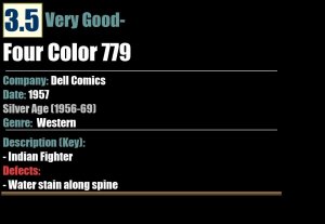 Indian Fighter Four Color 779 (1957) VG- 3.5 Dell Comics