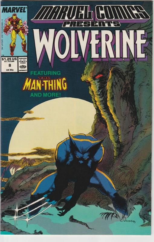 4 Marvel Comics Presents Comic Books # 1 2 3 8 Wolverine Man-Thing Iron Man WM5