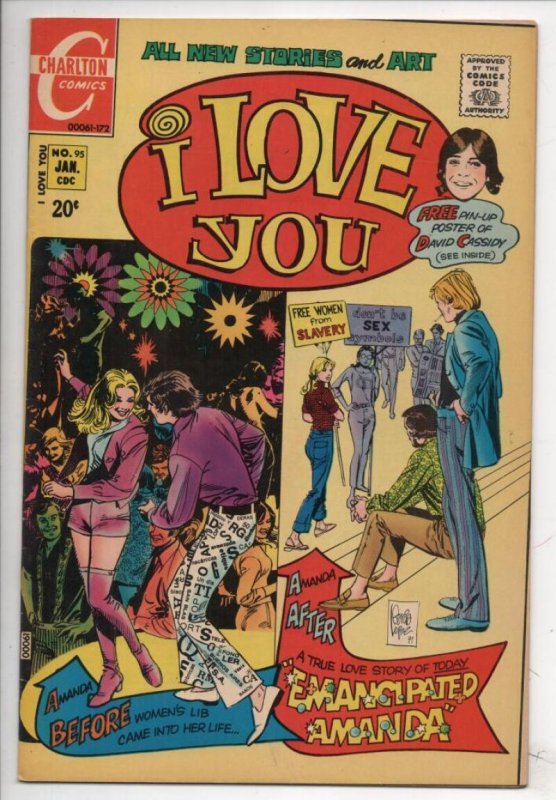 I LOVE YOU #95, VF, Charlton, Emancipated, 1972