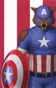 Captain America (9th Series) #1U VF ; Marvel | Midtown Variant Capwolf John Tyle