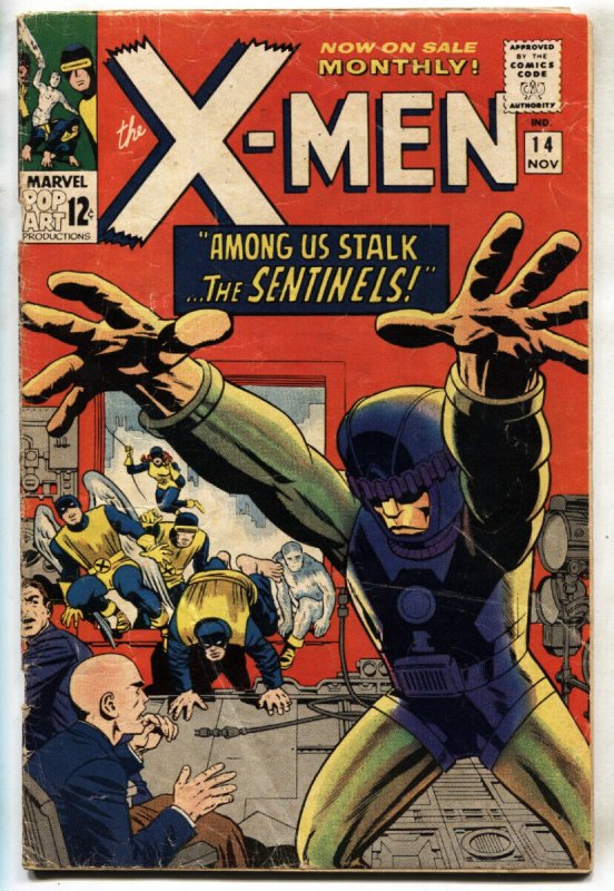 X-MEN #14--MARVEL--SILVER-AGE--1st SENTINELS--1965--vg-