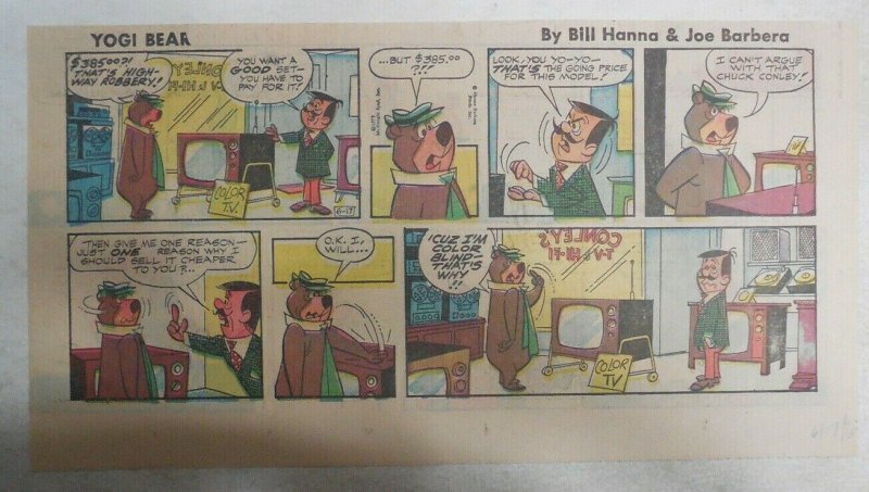 Yogi Bear Sunday Page by Hanna-Barbera from 6/17/1973 Third Page Size !