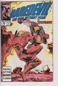 Daredevil #249 (Dec 1987) Glossy VF+, white! Wolverine  cover!