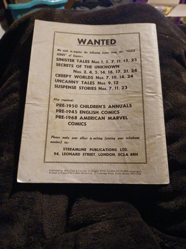 SECRETS OF THE UNKNOWN #13 (Alan Class 1962) 68 Pages Atlas Horror Steve Ditko