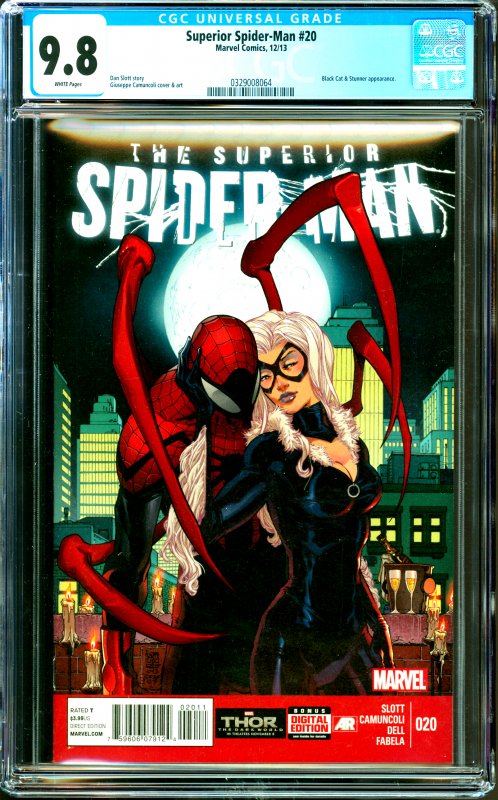 Surperior Spider-Man #20 CGC Graded 9.8 Black Cat & Stunner appearance