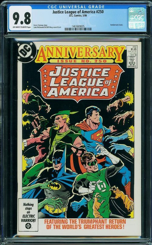 Justice League of America #250 (1986) CGC 9.8 NM/MT
