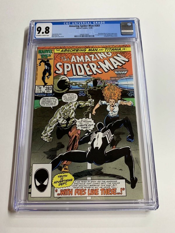 Amazing Spider-man 283 Cgc 9.8 Marvel Copper Age