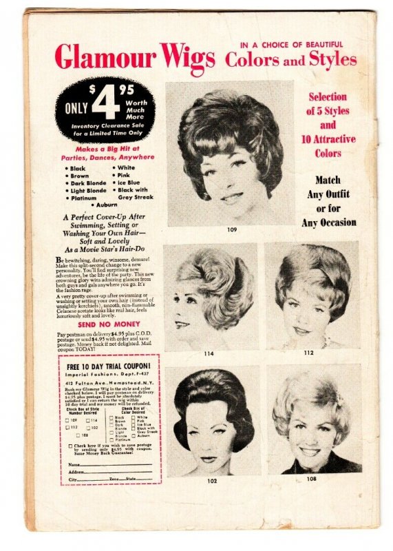 SECRET HEARTS #102-1965-DC ROMANCE-VG-AMY AMES ROMANCE COUNSELOR