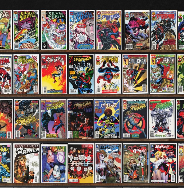 Huge Lot 150+ Comics with Silver Surfer, The Spectacular Spider-Man & More!