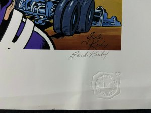 50TH ANNIVERSARY CAPTAIN AMERICA PRINT PROOFS SIGNED BY JACK KIRBY 1990 W/COA