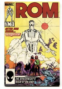 ROM #75-MARVEL comic book 1985-LAST ISSUE-KEY ISSUE HIGH GRADE.