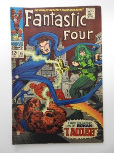Fantastic Four #65 (1967) 3-Hole Punch 1st Ronin! Sharp Good+ Condition!