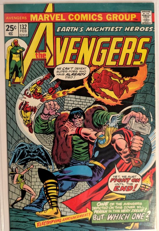 *Avengers 127vf*, 128vfnm*, 129vf*, 130fn*, 132nm-*