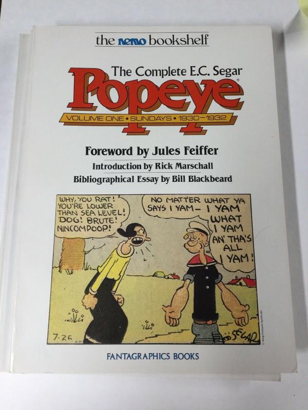 E.c. Segar Popeye Complete Nemo Bookself Sundays Volume 1 2 3 4 Fantagraphics Nm