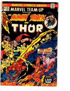 3 Marvel Team-Up Comic Books # 26 27 28 VG/FN Range Spider-Man Hulk Thor AH2