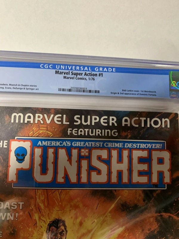 Marvel Super Action 1 Cgc 9.4 Ow/w Pages (copy B) Punisher Story