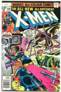 X-MEN #110 1977-comic book-rare UK PENCE variant- FN