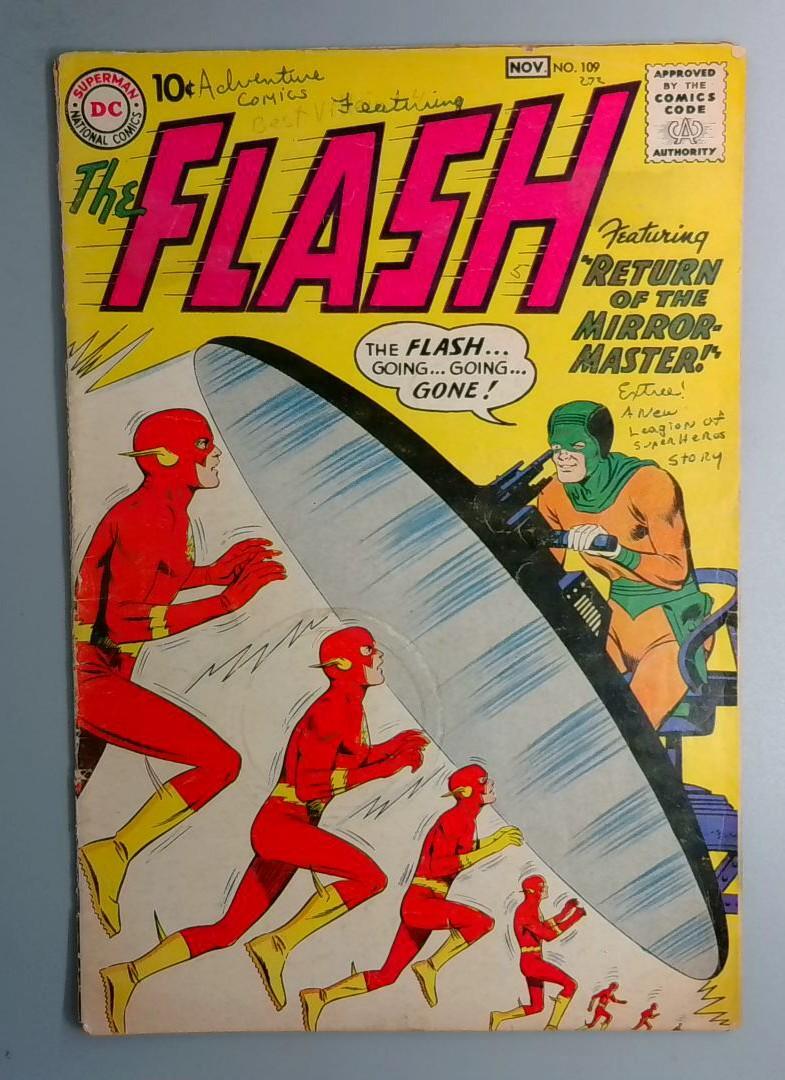 Flash #109 GD/VG 2nd Appearance of the Mirror Master DC 1959 BW1