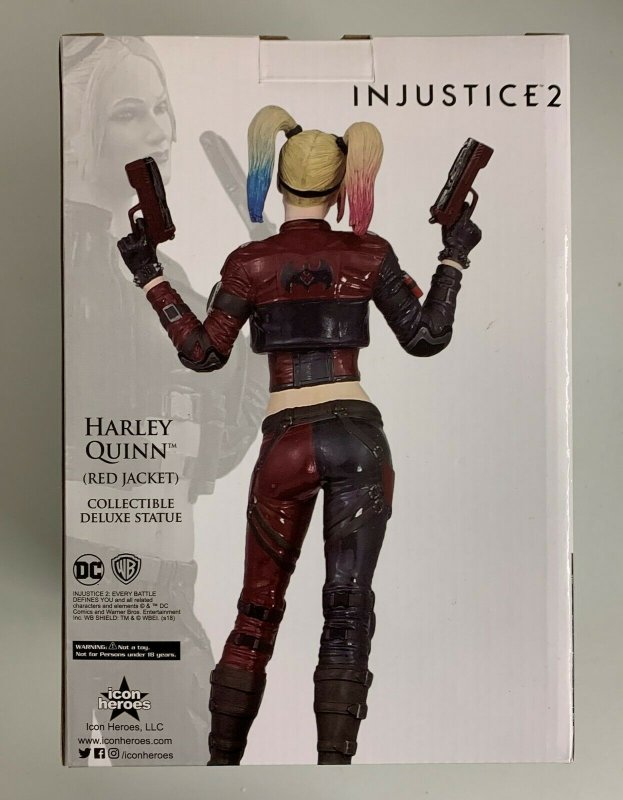 Icon Heroes Injustice 2 Harley Quinn (Red Jacket) Deluxe Statue Limited Edition 