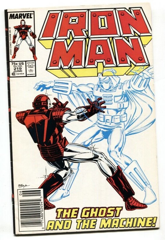 IRON MAN #219 1st THE GHOST-1987-MARVEL-Newsstand variant