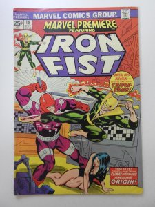 Marvel Premiere #18 (1974) W/ Iron Fist! Solid VG+ Condition! MVS Intact!