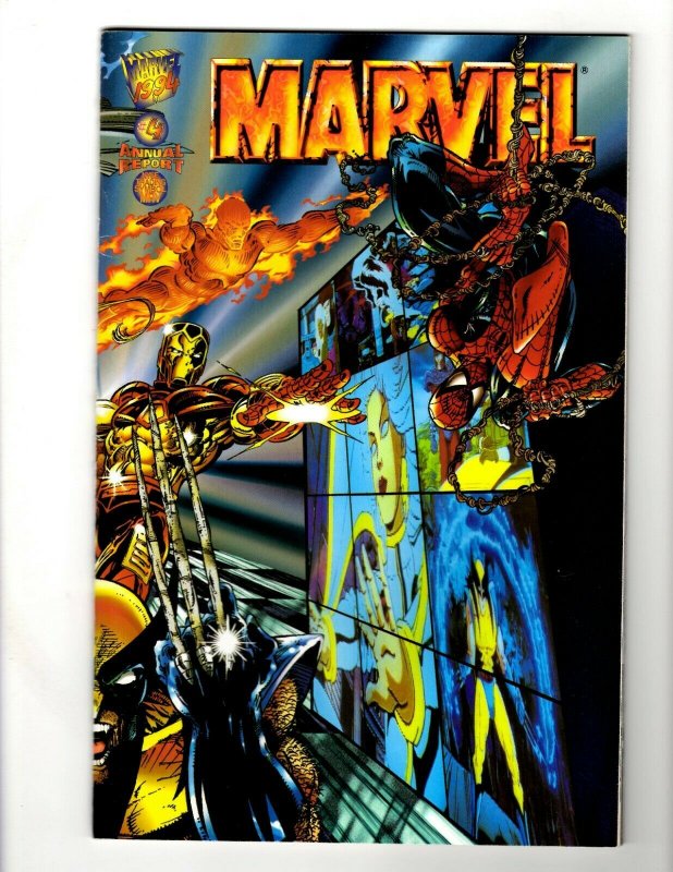 Marvel Annual Report ORIGINAL Vintage 1994 Marvel Comics Spiderman Wolverine