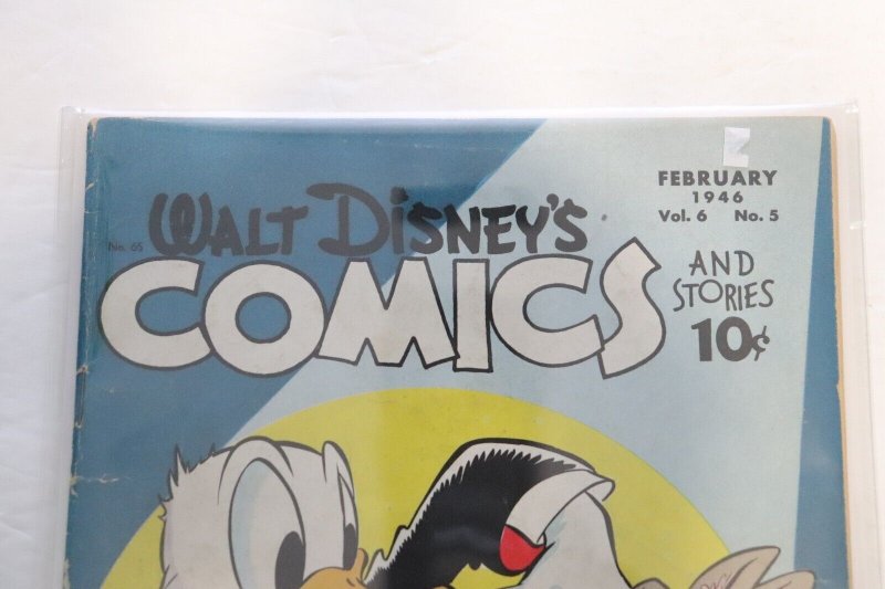 Walt Disneys Comics And Stories 65 Golden Age Vintage Dell 1946 Comic Books Golden Age Idw 