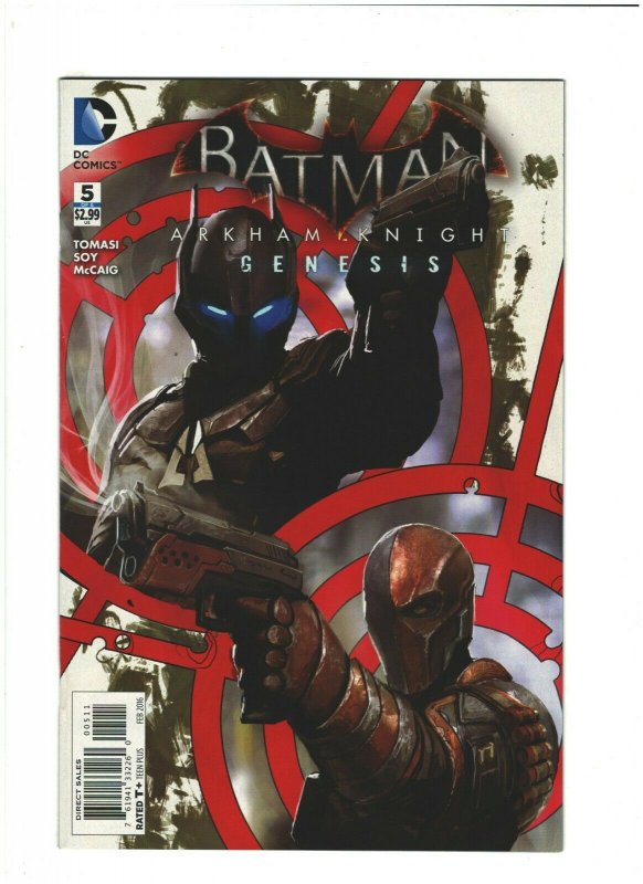 Batman: Arkham Knight Genesis #5 NM- 9.2 DC Comics 2015 vs. Deathstroke 