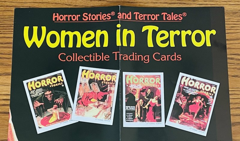 WOMEN IN TERROR TRADING CARDS PROMO POSTER 1993 HORROR JOHN NEWTON HOWITT PULP