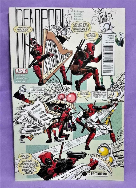 Gerry Duggan DEADPOOL #3 Scott Koblish #SecretComic Variant Cover (Marvel, 2016)