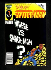 Web of Spider-Man #18 Newsstand Variant 1st Cameo Appearance Eddie Brock!