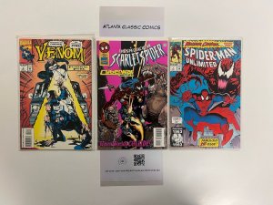 3 Marvel Comics Spiderman # 1 + Scarlet Spider # 2 + Venom # 2 Hulk 85  JS30