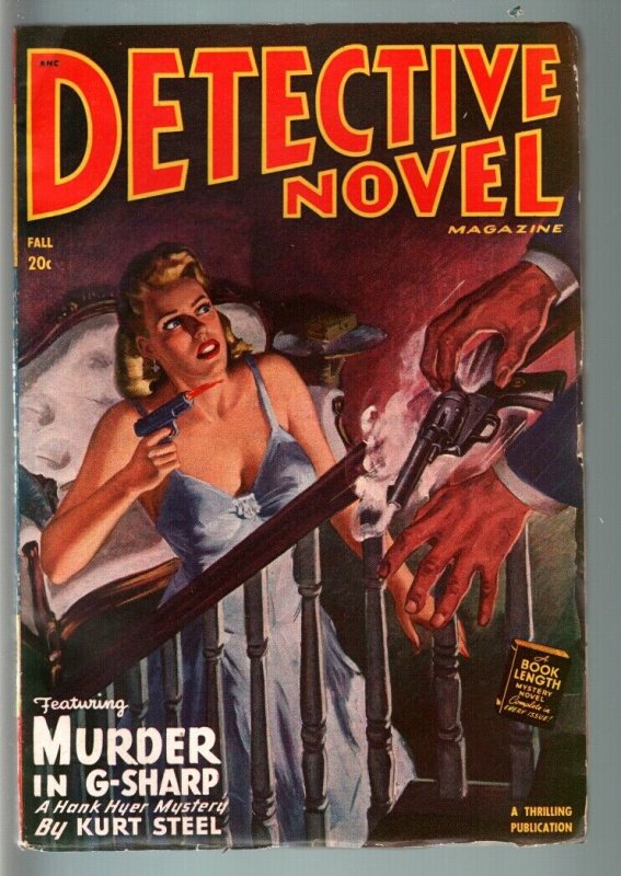 DETECTIVE NOVEL FALL 1948-GUN MOLL COVER-HARD BOILED PULP VIOLENCE VF