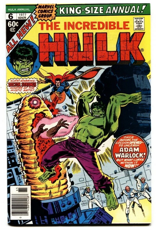 INCREDIBLE HULK ANNUAL #6-comic book FIRST PARAGON-WARLOCK-COCOON 1977