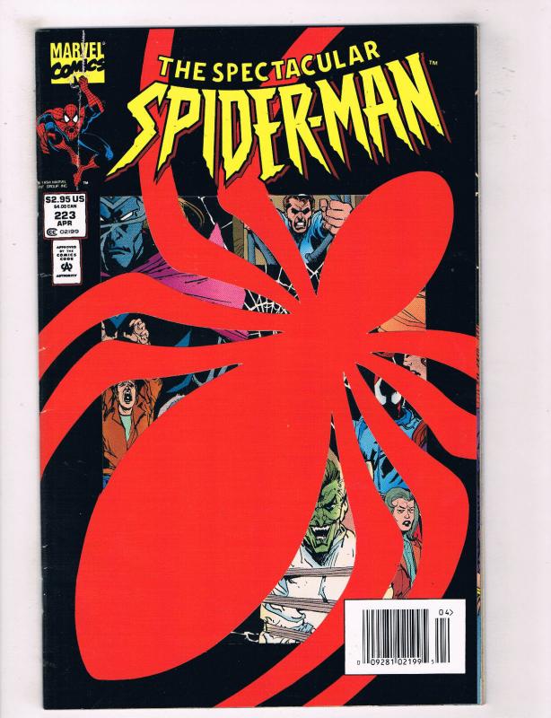 The Spectacular Spider-Man #223 VG Marvel Comics Comic Book Avengers 1994 DE34