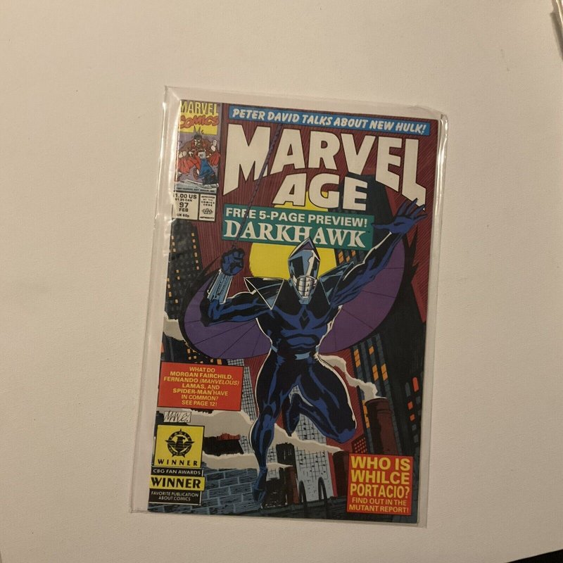 Marvel Age 97 Very Fine Vf 8.0 First Darkhawk Marvel 1991