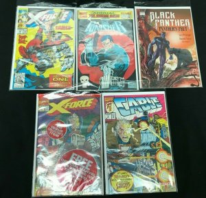 MISC MARVEL 5PC LOT (VF) CABLE!! X-FORCE!! BLACK PANTHER!! 1992