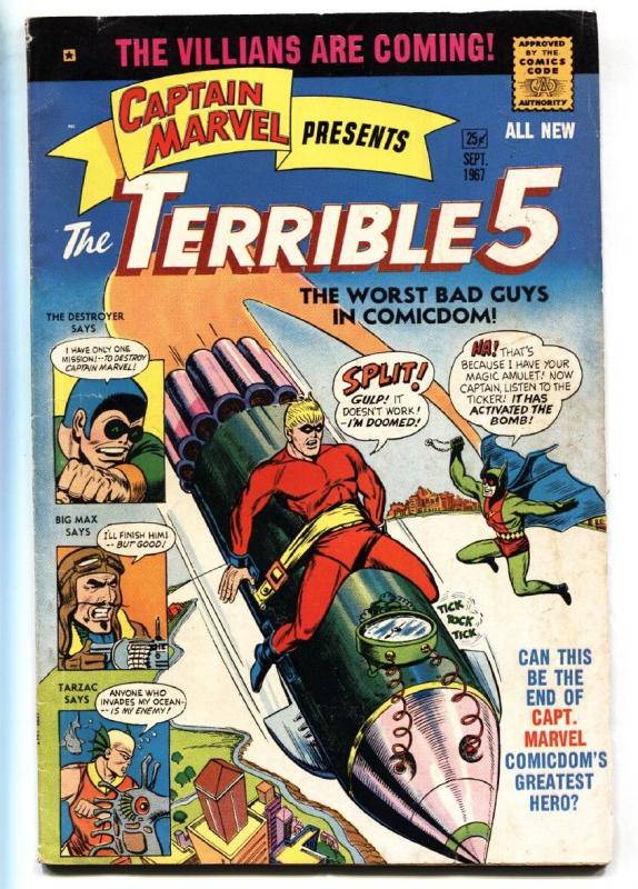 CAPTAIN MARVEL PRESENTS THE TERRIBLE FIVE #5-1967-comic book