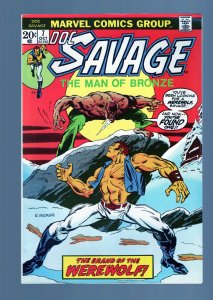 Doc Savage #7 - The Brand of The  Werewolf. Rich Buckler Cover Art. (8.5) 1973