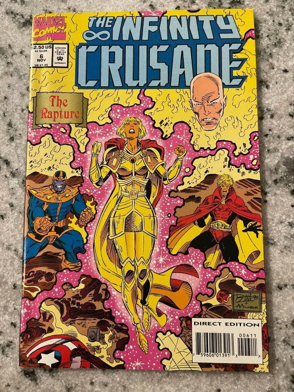 The Infinity Crusade # 6 NM Marvel Comic Book Thanos Iron Man Hulk Thor J599