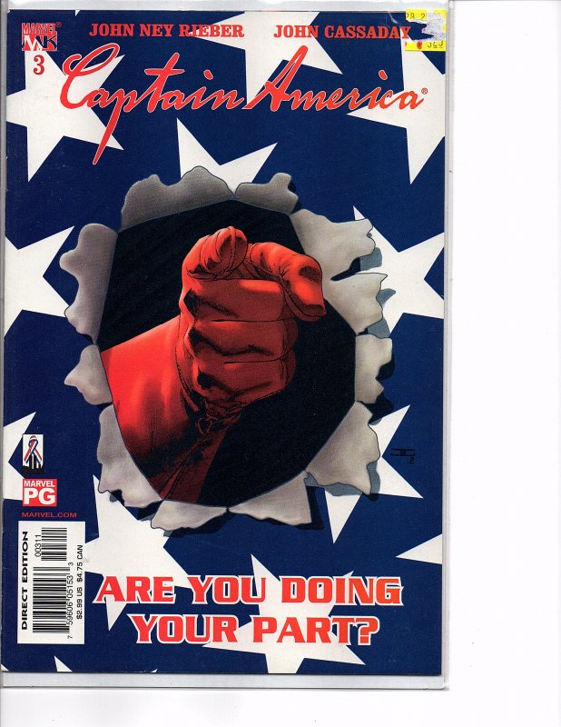 2002 Marvel Comics Captain America #3 John Cassaday