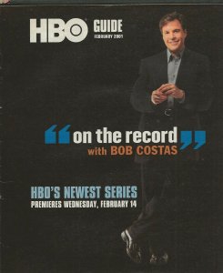 ORIGINAL Vintage Feb 2001 HBO Guide Magazine Bob Costas Sopranos