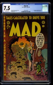 Mad #8 CGC VF- 7.5 Off White
