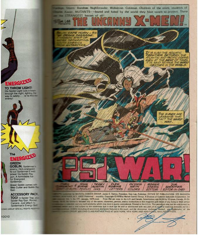 X-Men #117, 9.0 or Better, Signed Chris Claremont, 1st Shadow King