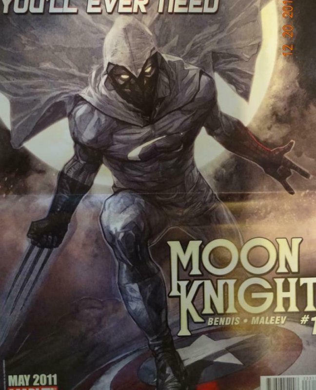 MOON KNIGHT DARK ANGEL SAGA Promo Poster, 10 x 13, 2011, MARVEL,  Unused 377