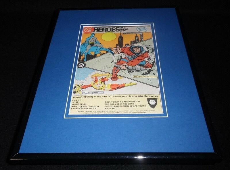 1985 DC Heroes Role Playing Game 11x14 Framed ORIGINAL Advertisement Batman 