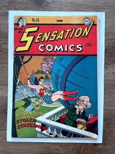 Sensation Comics #54 FN/VF DC Golden Age Comic Book Wonder Woman Wildcat 17 J839